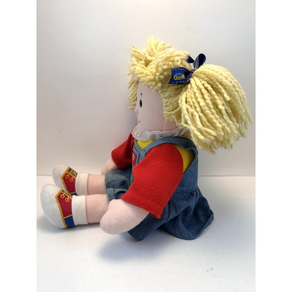 Oshkosh B'Gosh Girl Doll 13" Plush Denim Dress Shirt Blonde Stuffed Toy - Picture 2 of 7